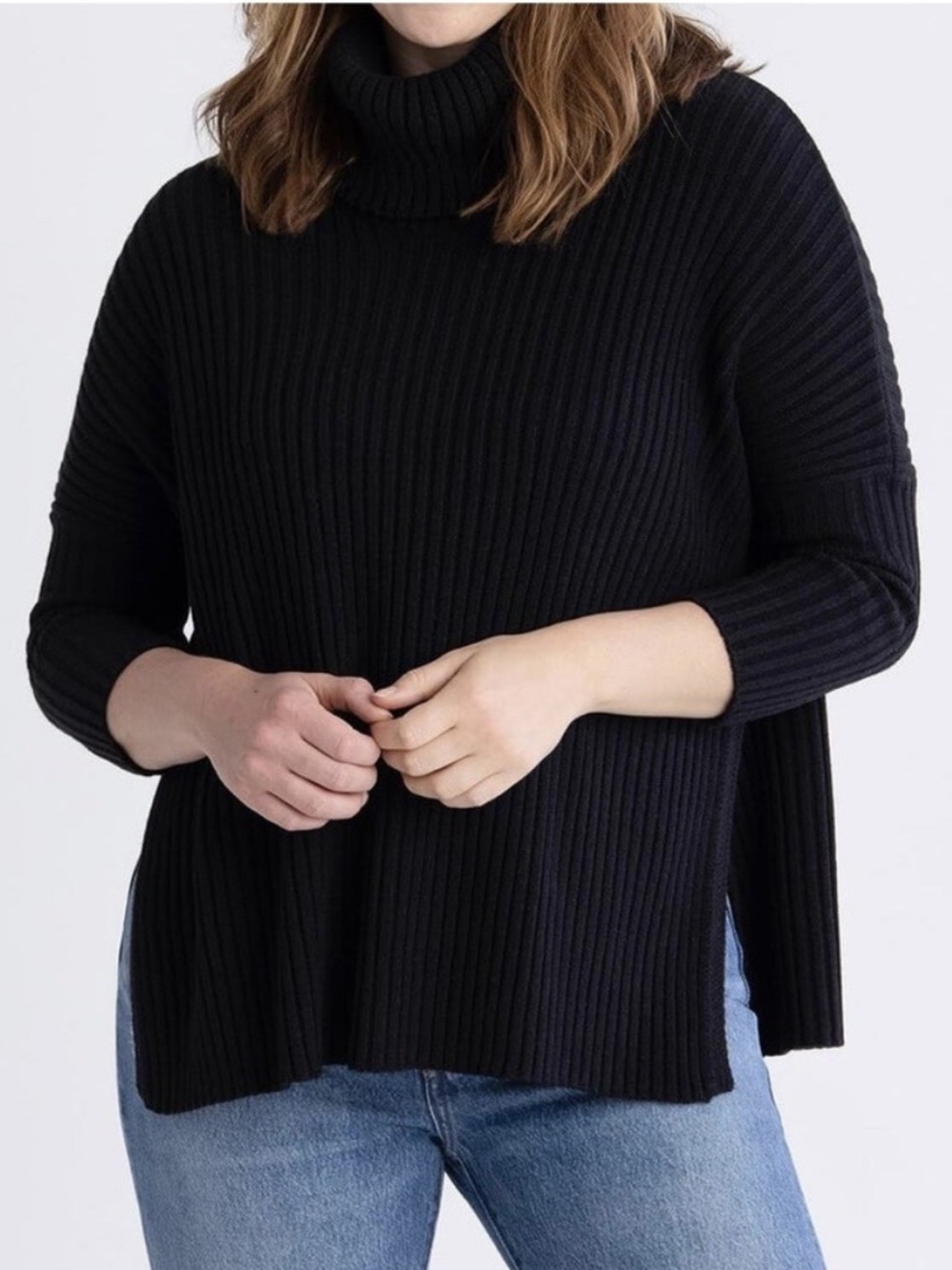 MERSEA New Yorker Ribbed Cowl Sweater OS